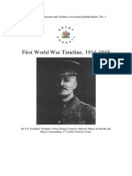 First World War Timeline, 1914-1918: Brent Museum and Archive Occasional Publications, No. 1