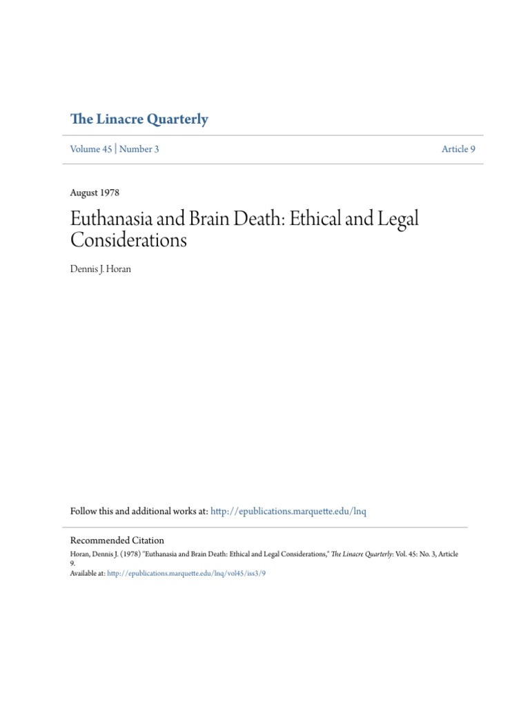 Euthanasia and Brain Death Ethics | PDF | Death | Murder