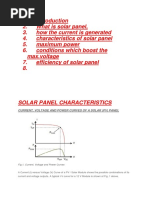 SEMINAR On Solar PV System Characteristics