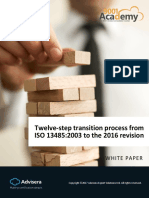 Twelve-Step Transition Process From ISO 13485 2003 To 2016 en