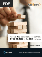 Twelve-Step Transition Process From ISO 13485 2003 To 2016 en