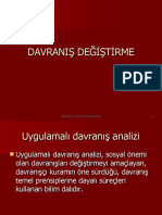 Ozel Egitimde Davranis Degistirme Uygulamalari