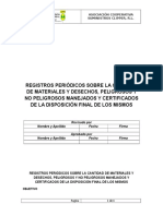 RA - Registros Periódicos para Desechos