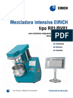 Mezcladora Intensiva EIRICH: Tipo R01/RV01