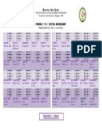 Pharmacy Iv-C Seating Arrangement: University of San Agustin