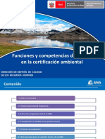 Funciones y Competencias de La ANA en Certificacion Ambiental