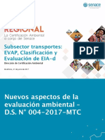 Subsector Transportes - EVAP, Clasificación y Evaluación EIA-d