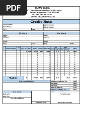 Credit Note