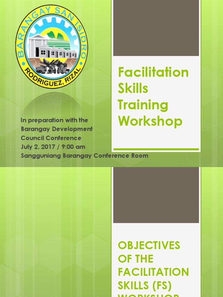 Facilitation Skills Training Workshop | PDF | Facilitator | Green