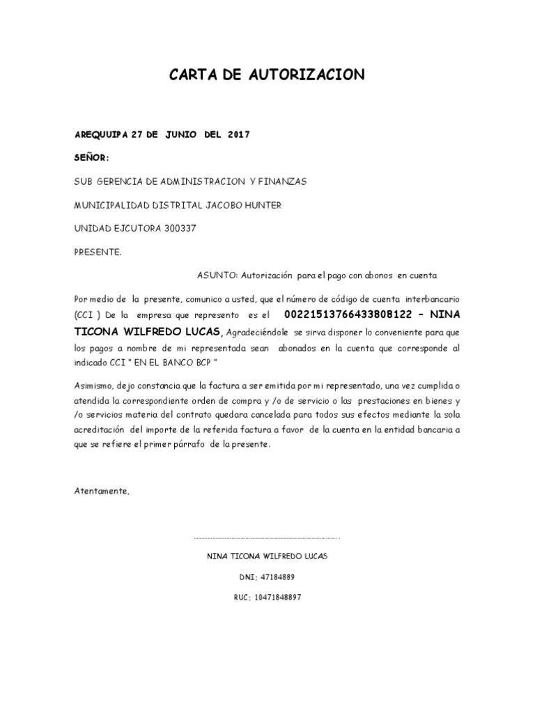 Carta De Autorizacion Para Gestion De Documentos Rastianx1