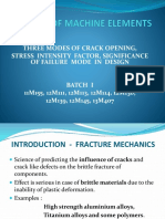 Three Modes of Crack Opening, Stress Intensity Factor, Significance of Failure Mode in Design