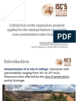 Cylindrical Cavity Expansion Analysis Applied To The Interpretation of Variable CPT Rates in Tailings - SCHNAID