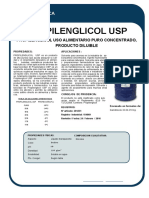 Propilenglicol USP alimentario solvente diluible