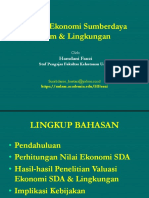 Valuasi Ekonomi Sumberdaya Alam Dan Lingkungan