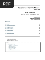 Descriptor Howto Guide: Guido Van Rossum and The Python Development Team