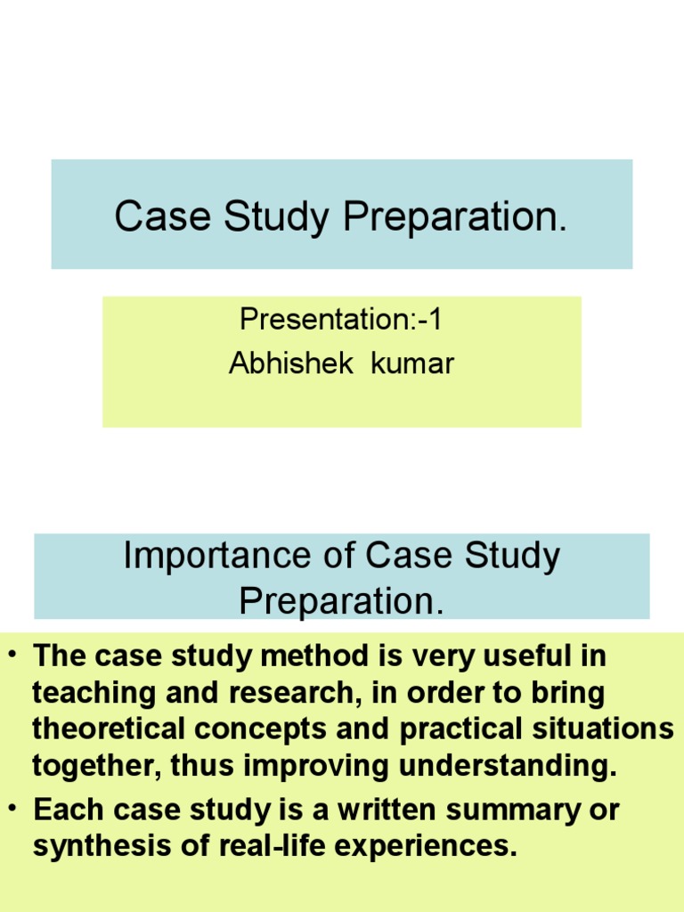 Case Study Preparation PDF Case Study Knowledge