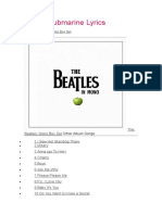 Yellow Submarine Lyrics: The Beatles: Mono Box Set