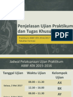 Penjelasan Ujian Praktikum Dan Tugas Khusus ABBF ATA 2016-2017