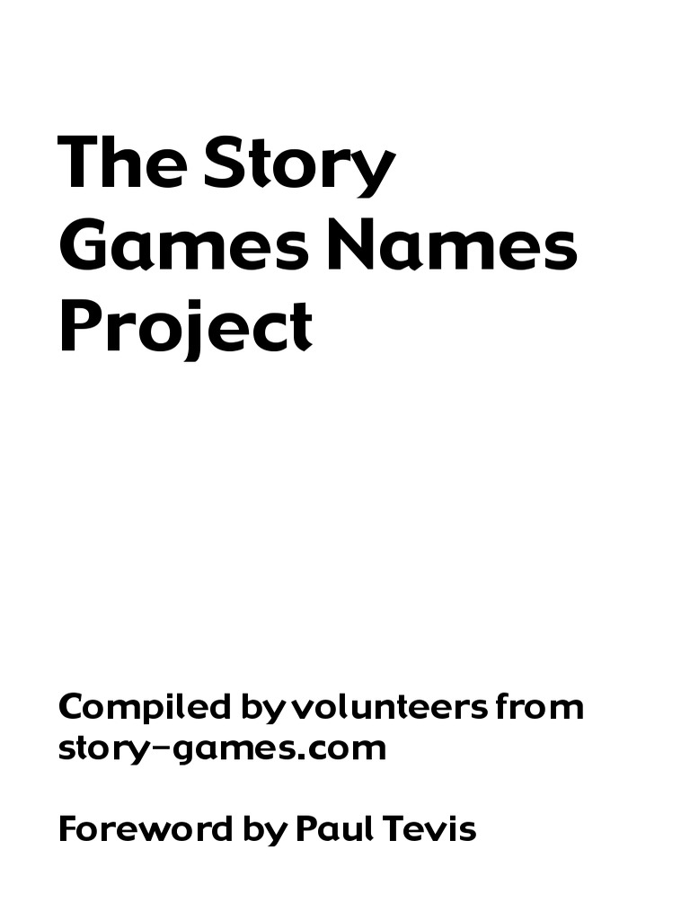 The Gamesnames Project PDF | PDF | | Embroidery