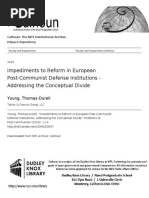 2016 Young Impediments to Reform in European Post Communist Defense Institutions