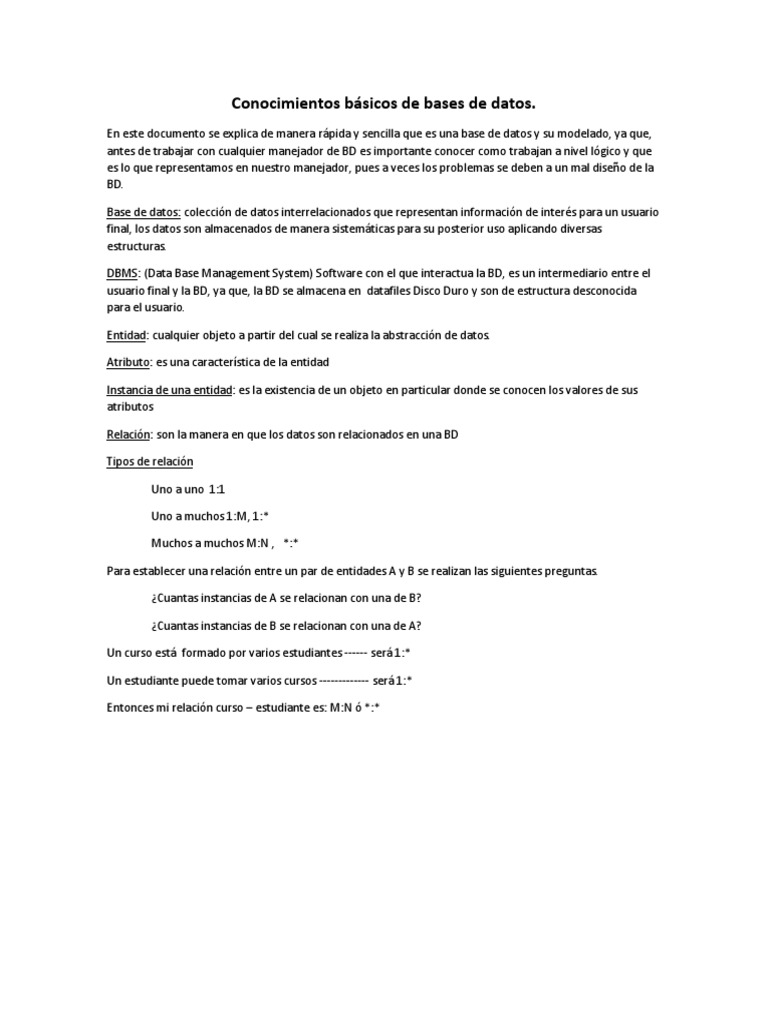 Introducción a Bases de Datos y MySQL | PDF | Mi sql | Bases de datos