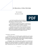 Investigación Educativa y Crítica Feminista - Pilar Colás, M. P. (2003) PDF