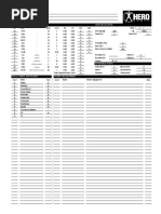 Hero System 5th Edition Character Sheet PDF