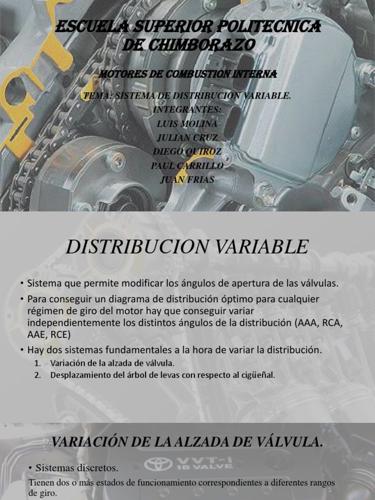 Distribucion Variable | PDF | Tecnología de vehículos | Motores