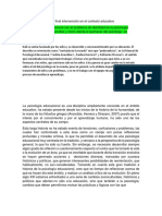 Repuesta para Prueba Final Intervención en El Contexto Educativo