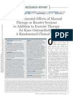 The Incremental Effects of Manual Therapy or Booster Sessions in Addition To Exercise Therapy For Knee Osteoarthritis: A Randomized Clinical Trial