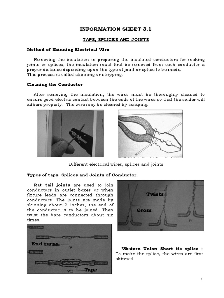 Tap Joint Splices Wire Electrical Wiring