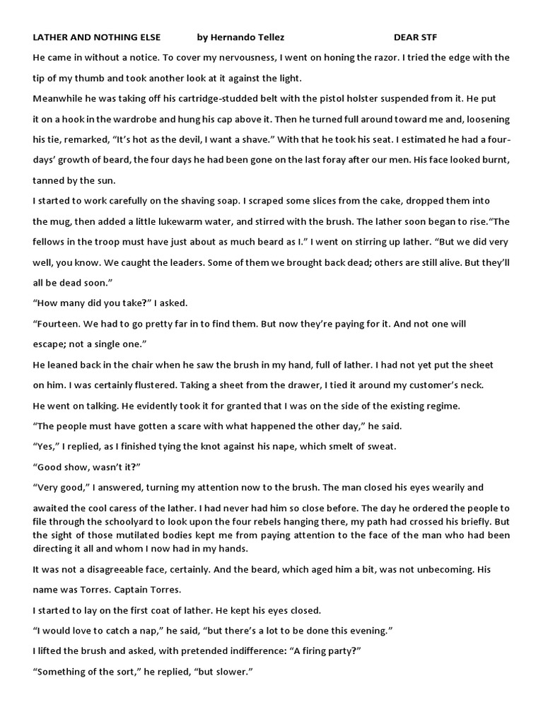 Dear 17 Lather and Nothing Else | PDF | Shaving | Beard