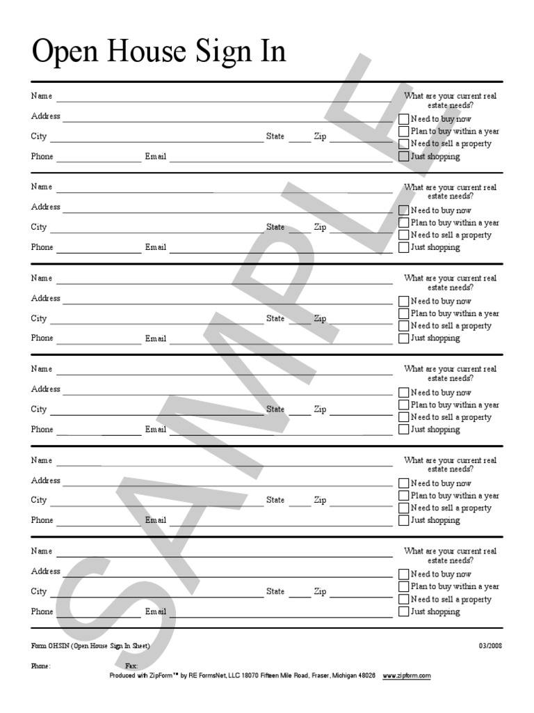 open house sign in sheet pdf Real Estate Email Free 30 day Trial