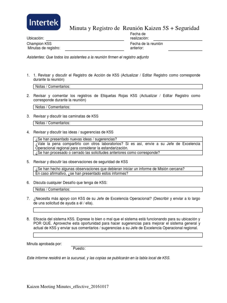 Formato de Minuta de reunión de K5S+Seguridad