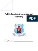 Public Service Annoucment Planning