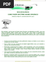 DICA ECOLOGICA - Como fazer um otimo adubo orgânico