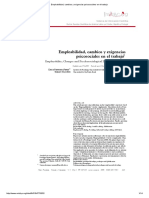 Empleabilidad, Cambios y Exigencias Psicosociales en El Trabajo