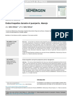 Endocrinopatías Durante El Puerperio. Manejo