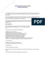 HDPE Dual Wall Containment Pipe Spec