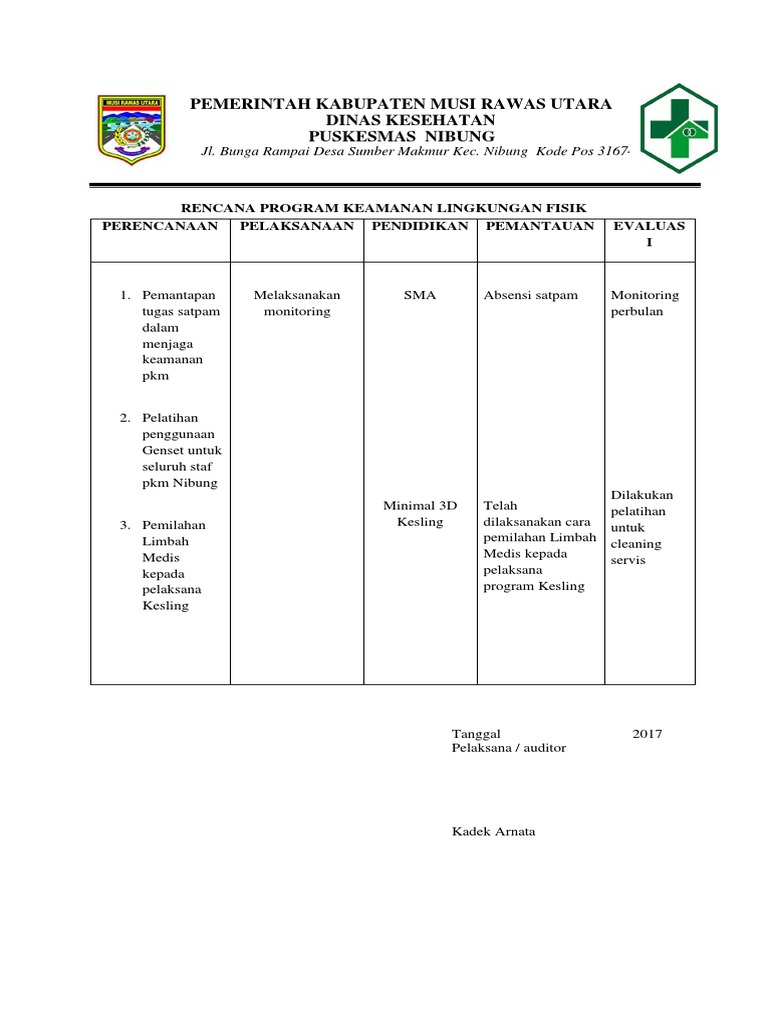 Rencana Program Keamanan Lingkungan Fisik