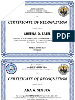 F. Serrano Sr. Elementary School certificates