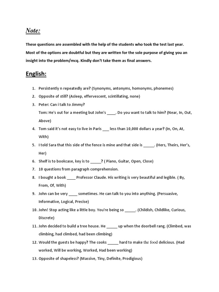 PIEAS Entry Test Past Paper Insights | PDF | Chemical Polarity | Mole ...