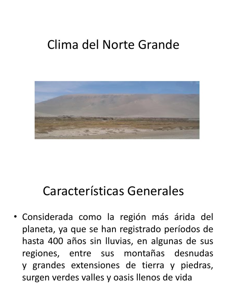 Clima del Norte Grande de Chile | PDF | Desierto | Clima