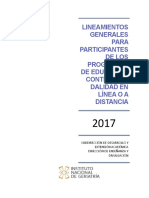Lineamientos Educacion Distancia 2017