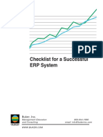 Checklist For A Successful ERP System: Buker, Inc