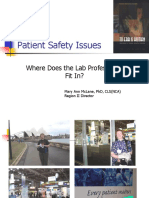 Patient Safety Issues: Where Does The Lab Professional Fit In?