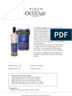 Produktblätter für Pisco Ocucaje