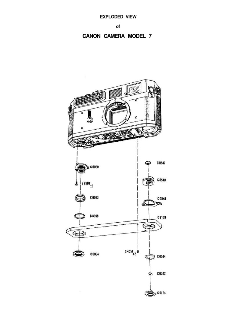Canon Camera Model 7: Exploded View of | PDF | Science & Mathematics ...