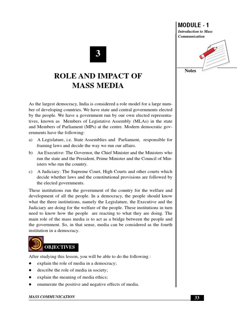 What are the advantages of mass media picture