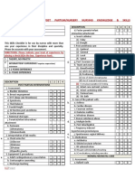 Post Partum-Nursery Knowledge & Skills Checklist